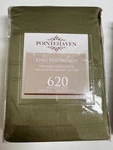 Pointehaven King Pillowcases, Set Of 4, Moss Sage, 100% Cotton, 620 Thread Count. Fixed Price $38.00.