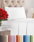 Size 3 Piece Sheet Set - Comfy Breathable & Cooling Twin, 01 White. Fixed Price $34.99.