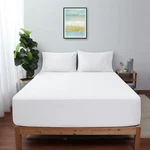 King Size Fitted Sheet Only White 100% Egyptian Cotton 600 Thread Count 16" Deep. Fixed Price $42.10.