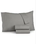 Sunham Bari 350 Thread Count Cotton Blend Super Soft 4-PC. Sheet Set King Gray. Fixed Price $32.95.