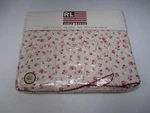 Ralph Lauren Colchester Cream Red Floral Crochet Edging Ruffled Flat Sheet- Twin. Fixed Price $149.99.