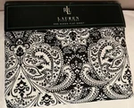 Ralph Lauren Montecito Black White Paisley Queen Flat Sheet New. Fixed Price $179.99.
