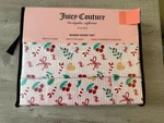 Juicy Couture Candy Cane Christmas 6 Pc Queen Set Cherries Bow Pink. Fixed Price $44.99.