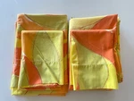 Vera Neumann Water Ways Burlington Twin Size Set 4PC : 2 Cases Flat & Full Sheet. Fixed Price $75.00.