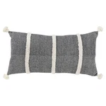 14"X26" Oversized Striped Poly Filled Lumbar Throw Pillow Black - Rizzy Home. Fixed Price $17.99.