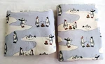 Eddie Bauer Flannel Sheet Fitted Flat Blue Penguins Full Size Cotton 2 Pc Set. Fixed Price $24.65.
