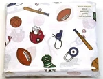 Young Athlete (4) Pc Sports Motif Sheet Set White Multi Full **new**. Fixed Price $14.99.