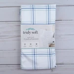 Truly Soft Standard Blue Windowpane Check Set 2. Fixed Price $14.99.