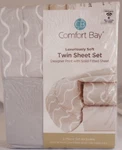 Comfort Bay Twin Size Sheet Set 3 Piece Gray/white New. Fixed Price $17.99.