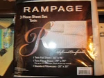 New Rampage Cat Print Twin Size Sheet Set Grey/white. 3 Piece. Fixed Price $49.99.