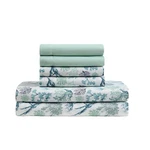 Caribbean Joe 6-PIECE Sheet Set With Cooling Pillowcases, 10-INCH Deep Pocket.... Fixed Price $43.73.