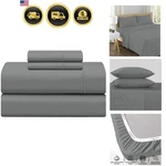 Cotton Bed Sheets King Size 4PC Set Breathable Sateen Weave Ultra Soft. Fixed Price $128.93.