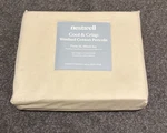 Nestwell Cool & Crisp Washed Cotton Percale Twin Xl Sheet Set Cream Beige. Fixed Price $49.00.