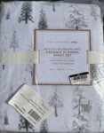 Pottery Barn Teen Winter Wonderland Organic Flannel Sheet Set - Queen Gray New. Fixed Price $129.99.