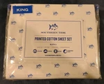 New! Southern Tide Skip Jack White King Sheet Set Cotton Percale. Fixed Price $94.99.