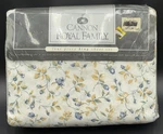 Vtg Cannon Royal Family 4 Pc King Luxury Percale Sheet Set Sidney Floral Nos. Fixed Price $116.96.