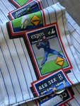 Vintage Baseball Twin Flat Sheet 80S Mlb Expos Red Sox Nos Usa Sports Bedding. Fixed Price $44.99.
