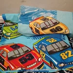 Vintage Dan River Nascar Blue Racecar Twin Sheet Set Usa Fitted Flat. Fixed Price $14.99.