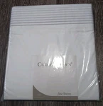 Cuddledown King Flat Sheet Egyptian Cotton White Embroidered Trim Ombre Fine. Fixed Price $29.00.