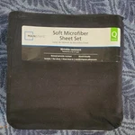 Mainstays Soft Microfiberqueen Sheet Set Wrinkle Resistant Black 4 Piece. Fixed Price $12.99.