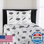 Northwest Officially Licensed Los Angeles Kings Nhl Twin Size Sheet Set Comfor. Fixed Price $74.16.