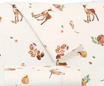 Martha Stewart Sheet Set Twin Woodland Cotton Flannel Deer Hedgehog Animals Nwt. Fixed Price $59.00.