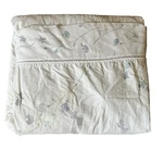 Vtg Eddie Bauer Home Queen Flat Bed Sheet Cotton Cottagecore Blue Floral Israel. Fixed Price $39.99.