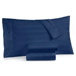 New Navy Peony Stripe Charter Club Damask 550 Tc 100% Cotton King Sheet Set. Fixed Price $199.97.