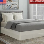 Microfiber Bed Skirt Ivory Queen 14" Drop Matching Colors Mix & Option New. Fixed Price $35.98.