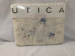 New Nos Utica Twin Fitted Iron Percale Sheet Usa Floral Chestnut Hill 1985. Fixed Price $20.00.