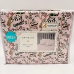 Ophelia Queen 6 Piece Sheet Set Pink Botanical Bird Floral 4 Pillowcases New. Fixed Price $45.00.