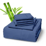 6 Piece Premium Bamboo Sheet Set, Deep Pockets, 50 Colors, 2200 Count, Soft. Fixed Price $44.99.