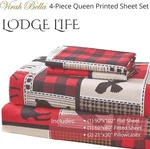 Lodge Life 4 Pc Queen Sheets And Pillow Cases Set Bear Country Microfiber. Fixed Price $40.38.
