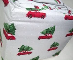 Home Collection Cotton Flannel Red Car Dog Christmas Tree Queen Sheet Set New. Fixed Price $27.75.