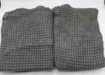 My Kitchen Linen Cotton Waffle Set Of Dark Gray Pillow Cases Queen 20 X30 Nwt. Fixed Price $22.99.