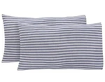 Mainstays Extra Soft Jersey Pillowcase Set, King, 2 Piece. Blue Stripe. Fixed Price $12.99.