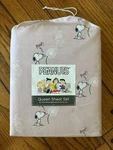 Berkshire Peanuts Snoopy Make Wish Pink Sheet Set Polyester Size Queen. Fixed Price $53.00.