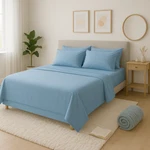 Luxclub Bamboo 6-PIECE Twin Denim Sheet Set Cooling Microfiber Bedding Soft. Fixed Price $30.99.