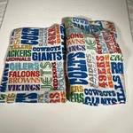 Vintage Bibb Fabric Nfl Football Classic Team NAME1990 Twin Sheet Flat Fitted. Fixed Price $16.24.