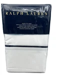 Ralph Lauren Palmer Percale Queen Flat Sheet - White /navy Retail $145. Fixed Price $74.95.