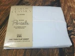 Vintage Twin Flat Sheet Sky Blue Percale No Iron Stevens Color Classics Usa Made. Fixed Price $38.97.
