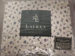 Ralph Lauren Twin Ruffled Flat Sheet Americana CALICO-100% Cotton-ocean Wash-nos. Fixed Price $169.99.