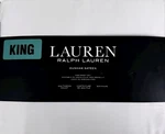 Ralph Lauren Lrl 100% Cotton King Sheet Set Dunham Sateen Classic White 300 Tc. Fixed Price $79.99.