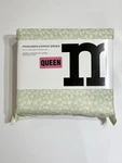 Marimekko Pikkuinen Unikko Green 100% Cotton 4 Pc Queen Sheet Set New. Fixed Price $109.99.