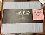 Ralph Lauren 3-PIECE Mist Blue Dunham Sateen 100% Cotton 300 Tc Twin Sheet Set. Fixed Price $53.10.