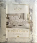New Lenox 6-PIECE Soft & Warm 100% Cotton Flannel Sheet Set, King. Fixed Price $35.00.