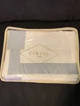Nip New $1500 Frette 4 Pc Flying Queen Sheet Set Shams Milk & Light Azure. Fixed Price $524.99.