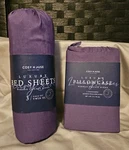 Cosy House Collection Luxury Bamboo Bed Sheets Twin Xl &extra Pillowcases Purple. Fixed Price $59.95.