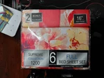 Luxury Home Textiles Supreme Collection 1200 Full Sheet Set Floral Deep Pocket. Fixed Price $17.99.