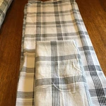 Mainstays Flannel Twin Size Sheets Black And White Plaid. Fixed Price $5.00.